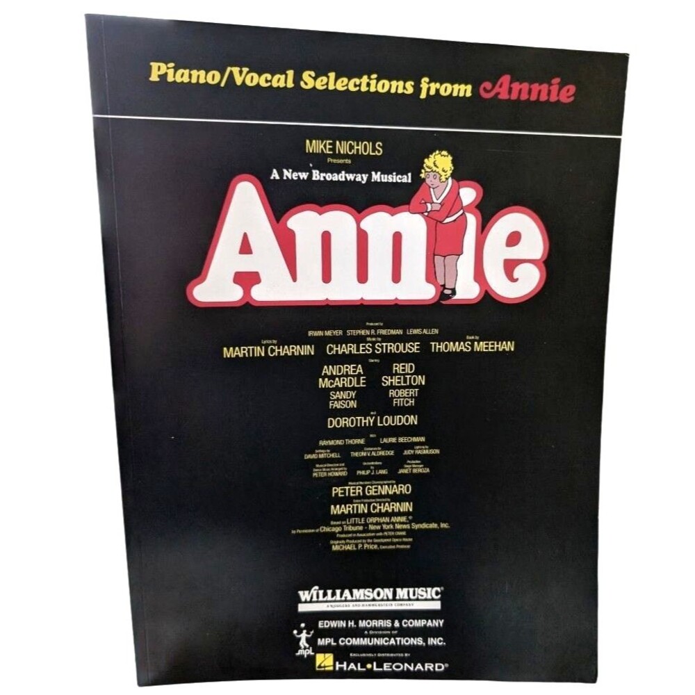 Annie Piano Vocal Selections Music Songbook Broadway Musical Charles Strouse
